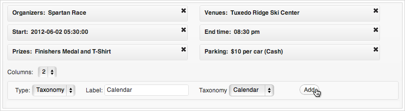 Calendarize it - Custom Fields for Events