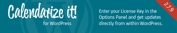 Calendarize it! for WordPress - Update available!