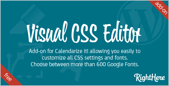 Visual CSS Editor add-on for Calendarize it!