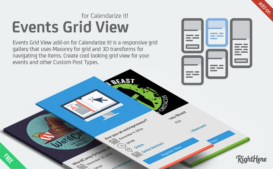 Events Grid View for Calendarize it!