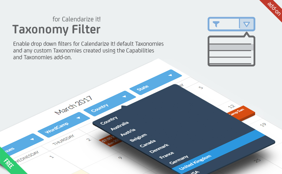 Taxonomy Filter for Calendarize it!
