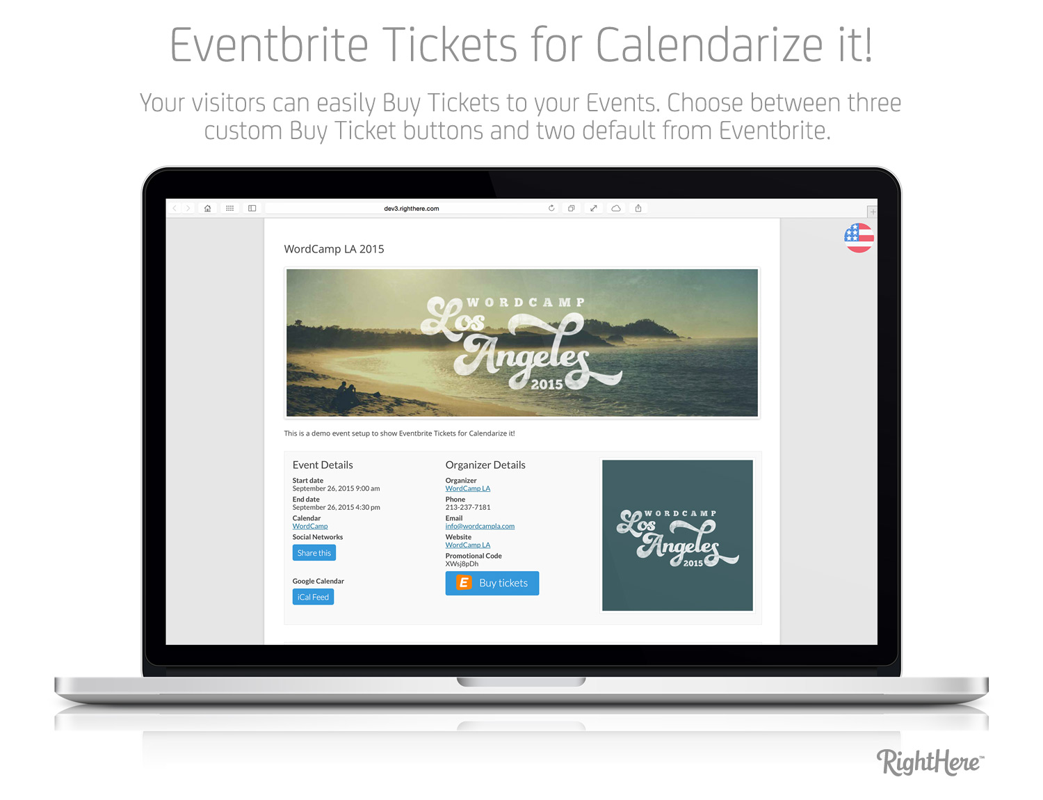 Eventbrite Tickets for Calendarize it! - Event Details Page