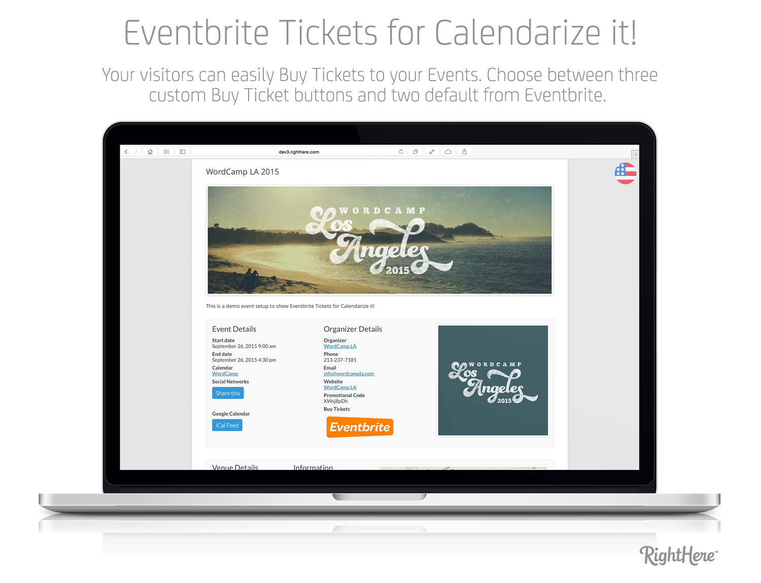 Eventbrite Tickets for Calendarize it! - Event Details Page