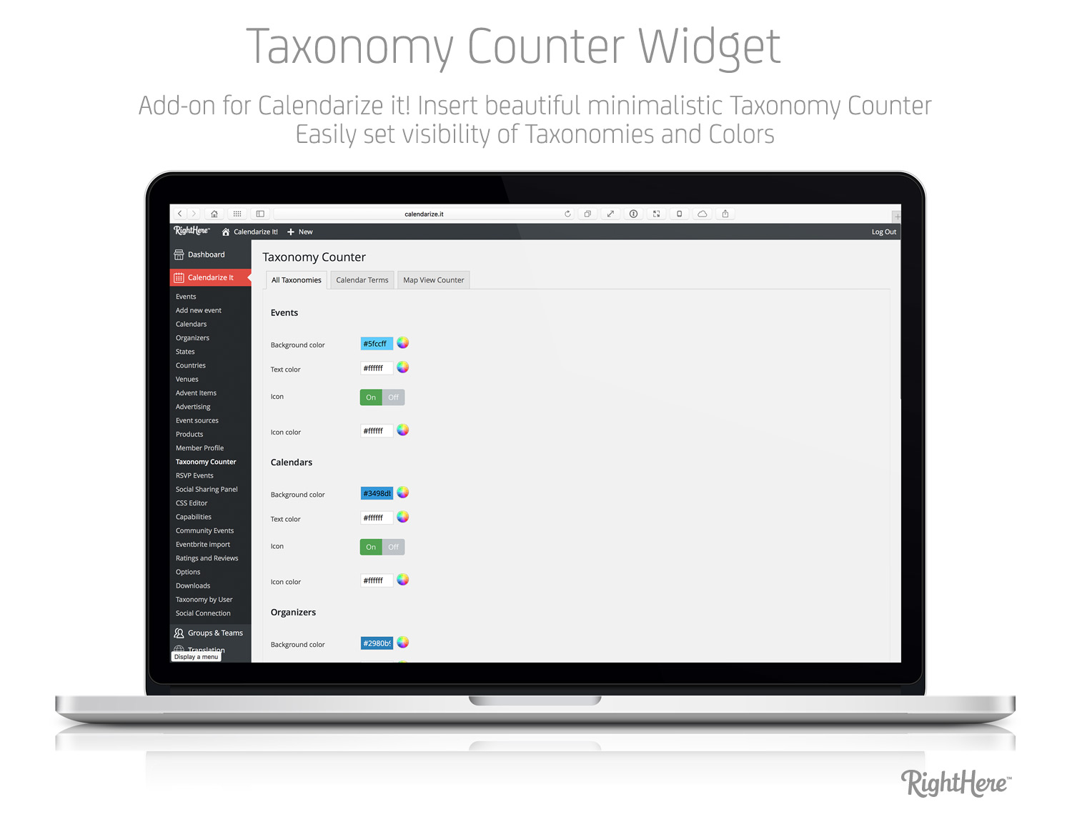 Taxonomy Counter Widget add-on for Calendarize it!