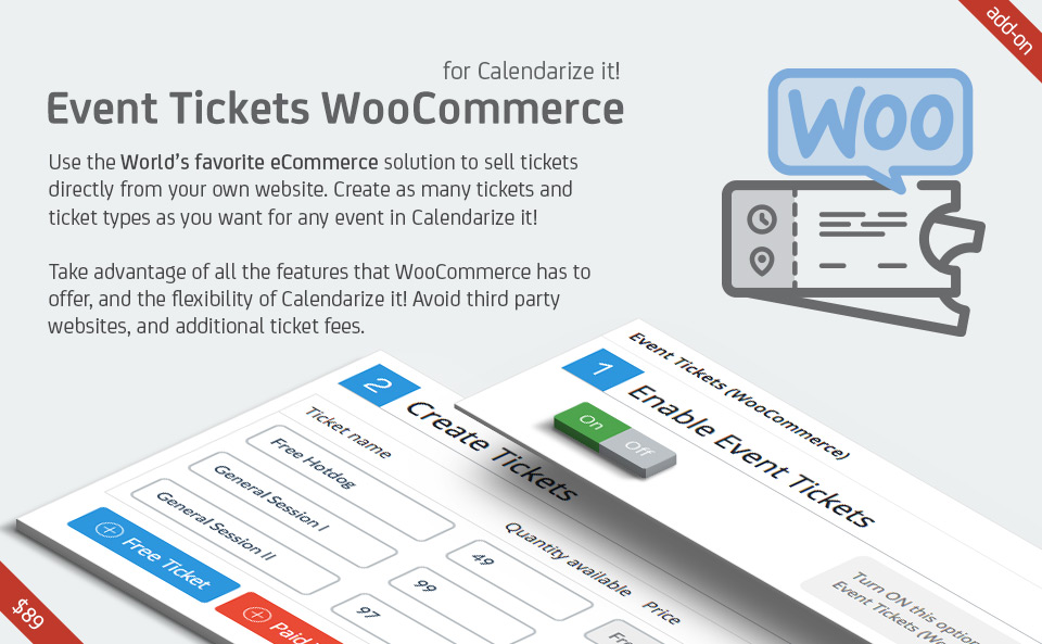 Event Tickets WooCommerce for Calendarize it! add-on