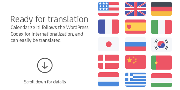 Calendarize it! for WordPress is ready for translation