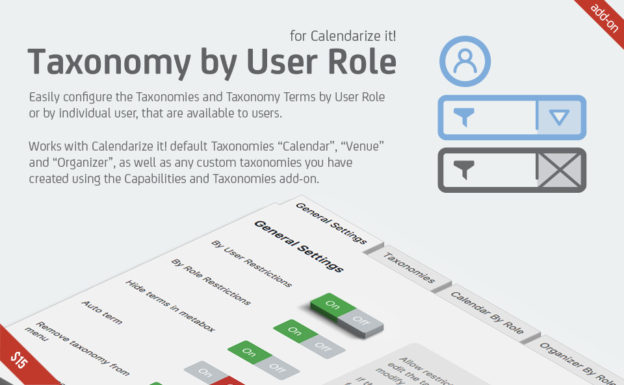 Taxonomy by User Role for Calendarize it!