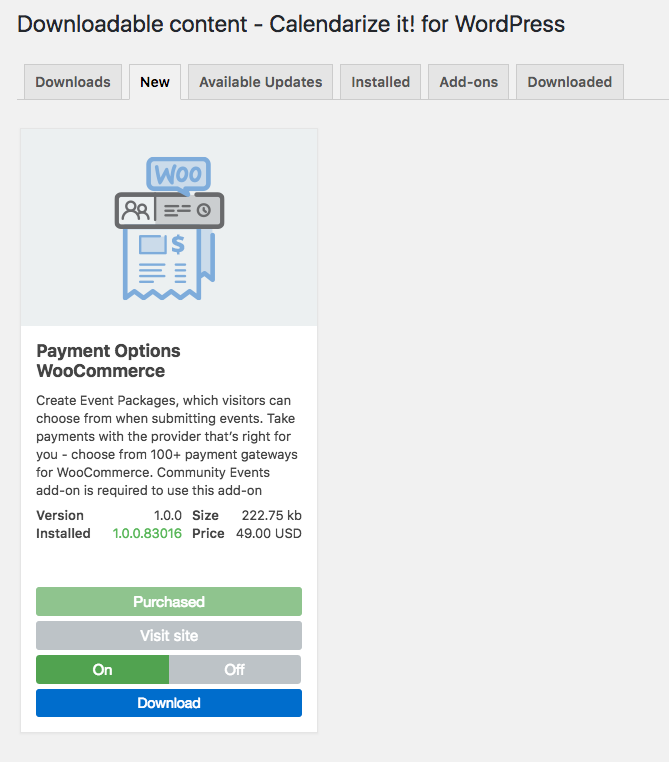 Payment Options WooCommerce for Calendarize it!